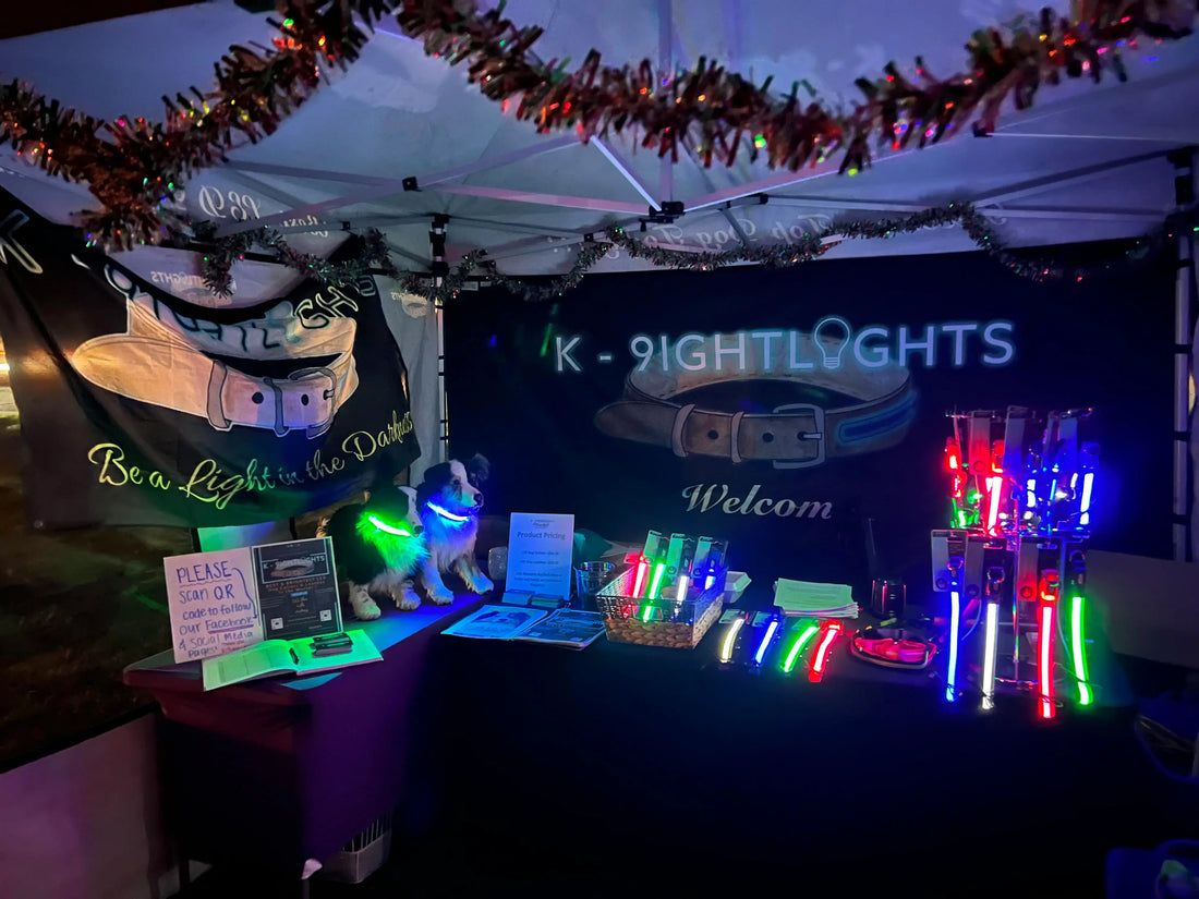 K-9ightLights Vendor Picture Store Booth of All LED Dog Collars and Leashes
