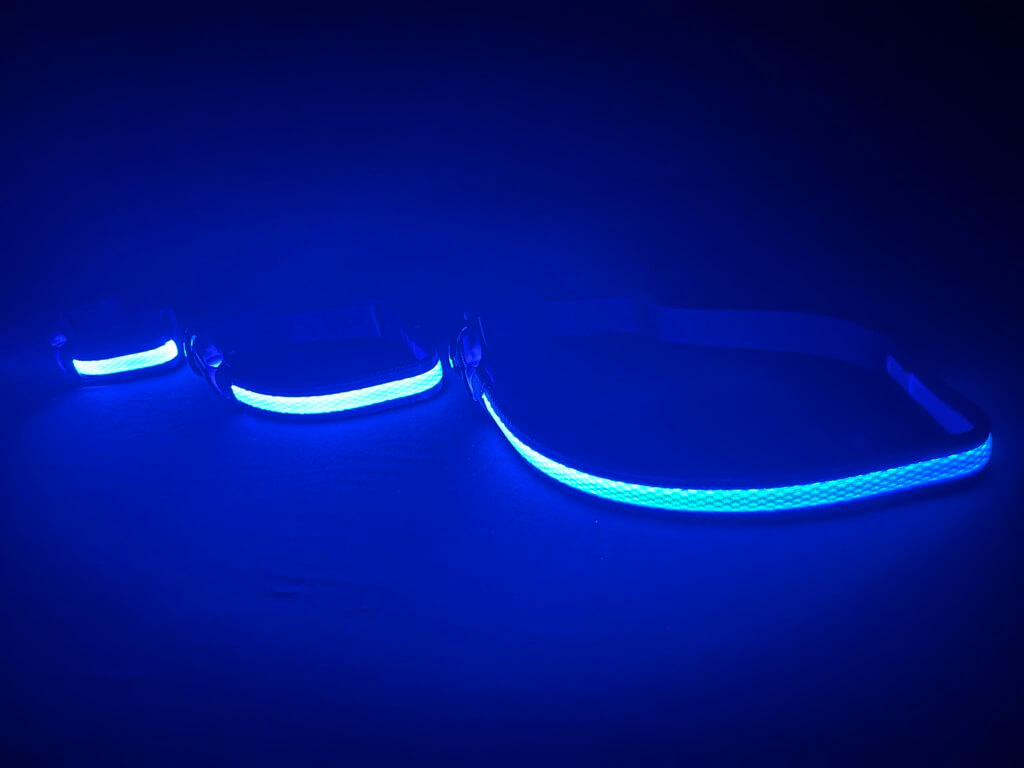  Blue LED Light Up Dog Collar